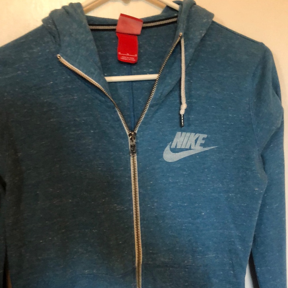 Blue nike zip up jacket